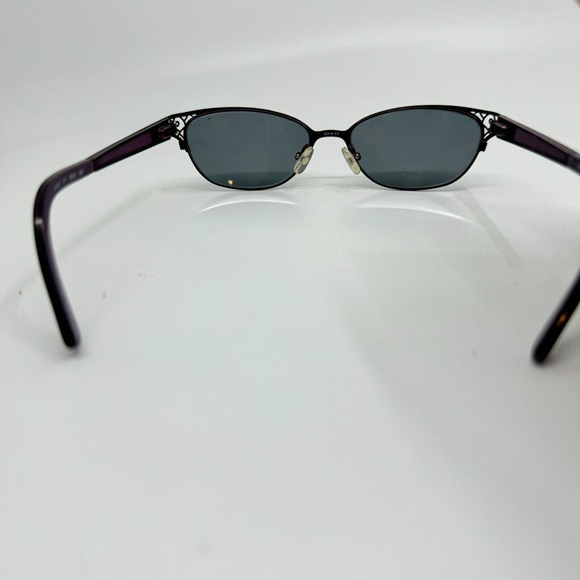 Saks Fifth Avenue Saks 272 0ESK Sunglasses Full Rim Oval Black Purple H10579 - Picture 3 of 7